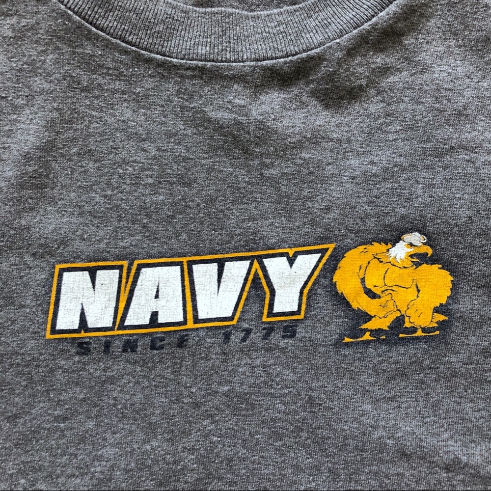 90s Champion Navy T-shirt Size Large T142 - Picture 3 of 7